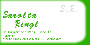 sarolta ringl business card